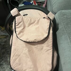 Pink Stroller Cover with Black Trim